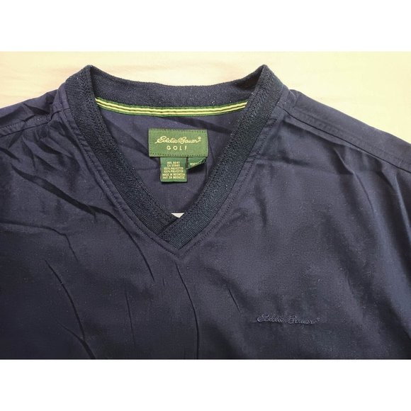 Eddie Bauer GOLF Light Sweater Dark Blue Size M Long Sleeves 100% Polyester - Picture 4 of 4